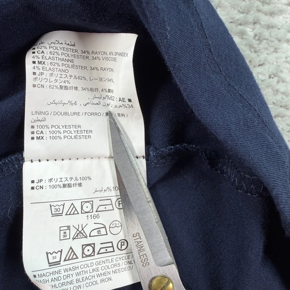 Old Navy Dress Fit & Flare Sleeveless Jersey Small Petite Navy Blue Casual - Picture 8 of 9